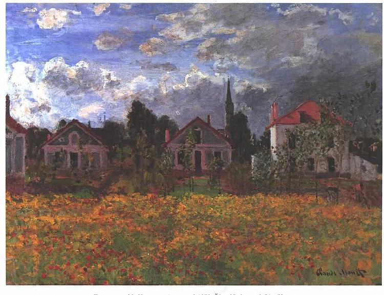 Claude Monet Maisons d'Argenteuil Norge oil painting art